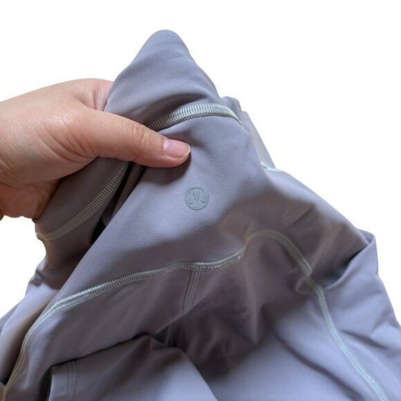 Lululemon Power Thru High Rise Leggings Women 25" Mauve Grey Size 8 - Picture 4 of 6